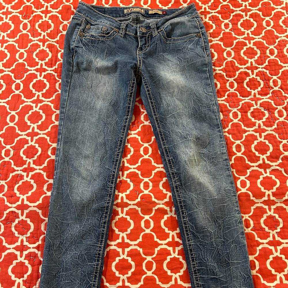 YMI Skinny Leg Blue Jeans SIZE 3 (inseam 29)
